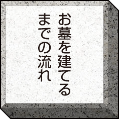 お墓を建てるまでの流れ